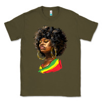 Army Green juneteenth black women Classic Tee - HRA Design Shop