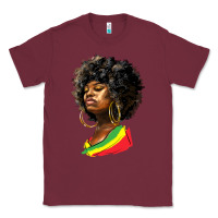 Burgundy juneteenth black women Classic Tee - HRA Design Shop