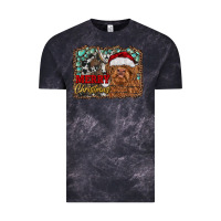 Cloud Black merry Christmas highland cow Vintage Tee - RanaPortraitStore