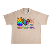 French Oak peace love rock Urban Heavy Tee - Zillion Design Studio