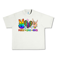 Pistachio peace love rock Urban Heavy Tee - Zillion Design Studio