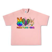 Salmon peace love rock Urban Heavy Tee - Zillion Design Studio