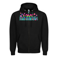 Black lgbt love with hearts and stars Zipper Hoodie - AdoDesignShop