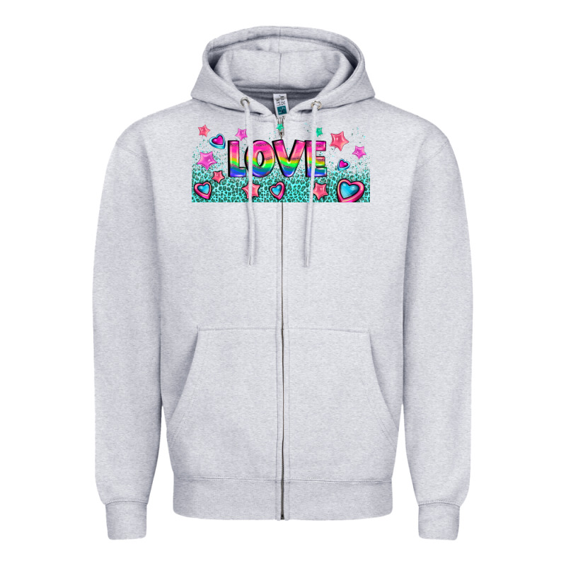 Lgbt Love With Hearts And Stars Zipper Hoodie by AdoDesignShop | Teevron