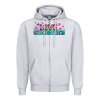 Heather Grey lgbt love with hearts and stars Zipper Hoodie - AdoDesignShop