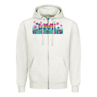 Oatmeal Heather lgbt love with hearts and stars Zipper Hoodie - AdoDesignShop