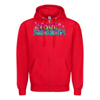 Red lgbt love with hearts and stars Zipper Hoodie - AdoDesignShop