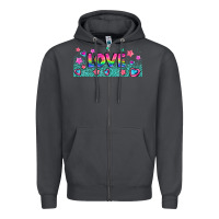 Smoke lgbt love with hearts and stars Zipper Hoodie - AdoDesignShop