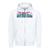 White lgbt love with hearts and stars Zipper Hoodie - AdoDesignShop