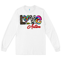 White love autism Long Sleeve Tee - CowhideDigitalArt