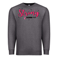 Charcoal Heather strong joshua 1 9 Premium Sweatshirt - MaliasSmallBusiness