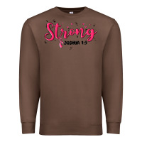 Chestnut strong joshua 1 9 Premium Sweatshirt - MaliasSmallBusiness