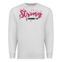 Dove Grey strong joshua 1 9 Premium Sweatshirt - MaliasSmallBusiness