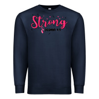Navy strong joshua 1 9 Premium Sweatshirt - MaliasSmallBusiness