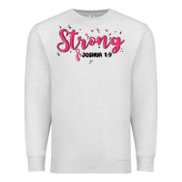 Oatmeal Heather strong joshua 1 9 Premium Sweatshirt - MaliasSmallBusiness