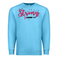 Ocean Blue strong joshua 1 9 Premium Sweatshirt - MaliasSmallBusiness