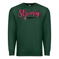 Sports Green strong joshua 1 9 Premium Sweatshirt - MaliasSmallBusiness
