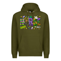 Army Green Mardi Gras nurse Premium Hoodie - BundleAndBundleShop