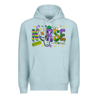 Blue Mist Mardi Gras nurse Premium Hoodie - BundleAndBundleShop