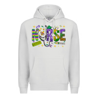 Dove Grey Mardi Gras nurse Premium Hoodie - BundleAndBundleShop