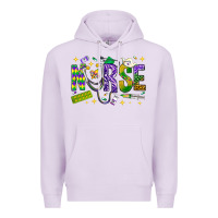 Lilac Mardi Gras nurse Premium Hoodie - BundleAndBundleShop