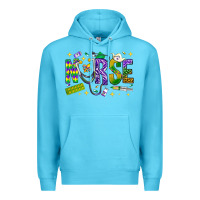 Ocean Blue Mardi Gras nurse Premium Hoodie - BundleAndBundleShop