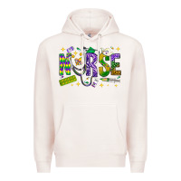 Pale Pink Mardi Gras nurse Premium Hoodie - BundleAndBundleShop