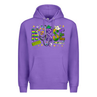 Purple Mardi Gras nurse Premium Hoodie - BundleAndBundleShop