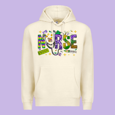 Mardi Gras Nurse Premium Hoodie Designed By Bundleandbundleshop