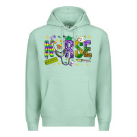 Seafoam Mardi Gras nurse Premium Hoodie - BundleAndBundleShop