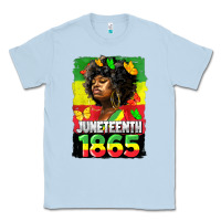 Dusty Blue juneteenth 1865 black freedom Classic Tee - HRA Design Shop