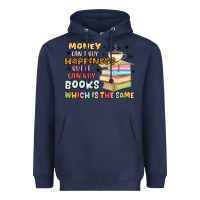 Navy money can't buy happiness but it can buy books Heavyweight Hoodie - MaliasSmallBusiness