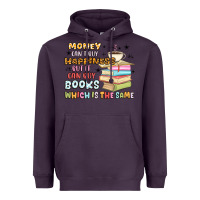 Plum money can't buy happiness but it can buy books Heavyweight Hoodie - MaliasSmallBusiness