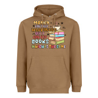 Toasted Coconut money can't buy happiness but it can buy books Heavyweight Hoodie - MaliasSmallBusiness