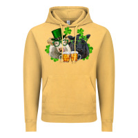 Vintage Mustard St. Patrick's Day Charolais And Black Angus Cows Vintage Hoodie - RanaPortraitStore