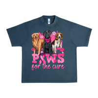 Midnight Navy Paws For The Cure Urban Heavy Tee - texasbilliewilder