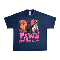 Navy Paws For The Cure Urban Heavy Tee - texasbilliewilder