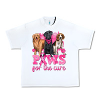 White Paws For The Cure Urban Heavy Tee - texasbilliewilder