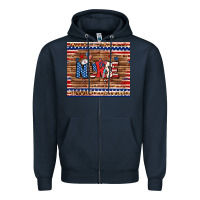 Navy american nurse tumbler Zipper Hoodie - BundleAndBundleShop