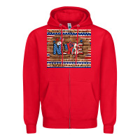 Red american nurse tumbler Zipper Hoodie - BundleAndBundleShop