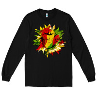 Black juneteenth sunflower Long Sleeve Tee - HRA Design Shop