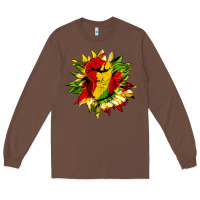 Chestnut juneteenth sunflower Long Sleeve Tee - HRA Design Shop