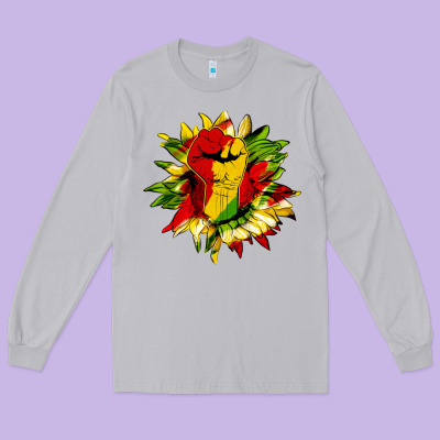 Juneteenth Sunflower Long Sleeve Tee Designed By Hra Design Shop