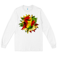 White juneteenth sunflower Long Sleeve Tee - HRA Design Shop