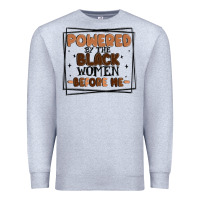 Heather Grey powered by the black women before me Premium Sweatshirt - MaliasSmallBusiness