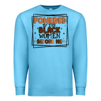 Ocean Blue powered by the black women before me Premium Sweatshirt - MaliasSmallBusiness
