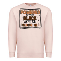 Pale Pink powered by the black women before me Premium Sweatshirt - MaliasSmallBusiness