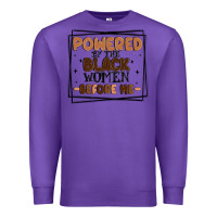 Purple powered by the black women before me Premium Sweatshirt - MaliasSmallBusiness