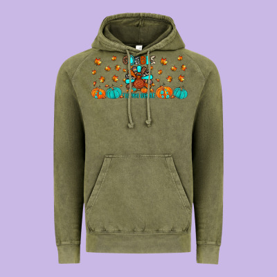 Gobble Till You Wobble Vintage Hoodie Designed By Jahusdesignshop