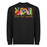 Black peace love equality Heavyweight Sweatshirt - texasbilliewilder